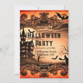 Haunted House Gothic Victoriaans Halloween Kaart (Voorkant)