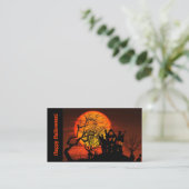 Haunted House Halloween Carte de visite (Debout devant)