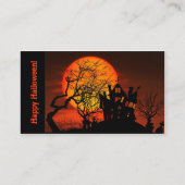 Haunted House Halloween Carte de visite (Devant)