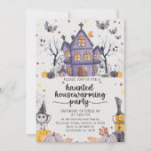 Haunted House Halloween Housewarming Party Kaart (Voorkant)