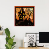 Haunted House Halloween Inspirivity Classroom Poster (Thuiskantoor)