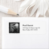 Haunted House Halloween Label Grey (Insitu)