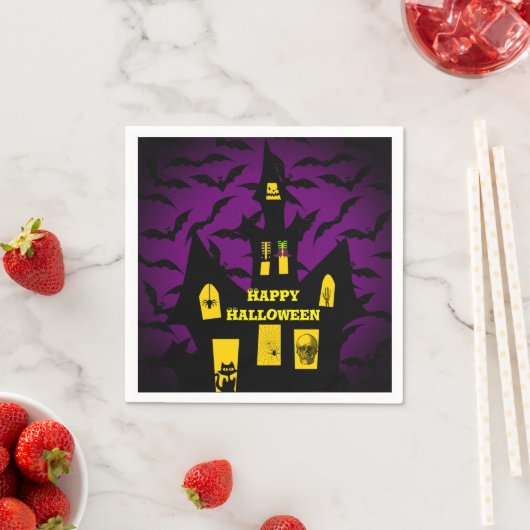 Haunted House Halloween Paper Napkins Servet (Insitu)