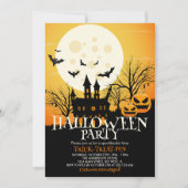 Haunted House Halloween Party Kaart (Voorkant)