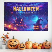 Haunted House Halloween Party Welkom Spandoek