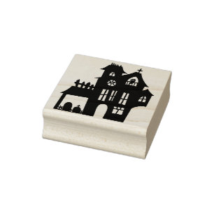 Haunted House Halloween Rubberstempel