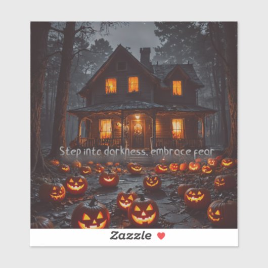 Haunted House - Halloween Sticker (Vel)