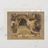 Haunted House in Halloween Briefkaart (Voorkant / Achterkant)