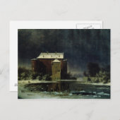 Haunted House in the Snow, 1848 Briefkaart (Voorkant / Achterkant)