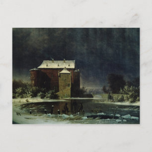 Haunted House in the Snow, 1848 Briefkaart
