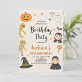 Haunted House Kids Halloween Invitation Anniversai (Debout devant)