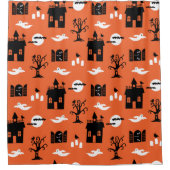 Haunted House Kids Halloween Print Douche rideau (Devant)