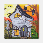 Haunted House Magnet Magneet (Voorkant)
