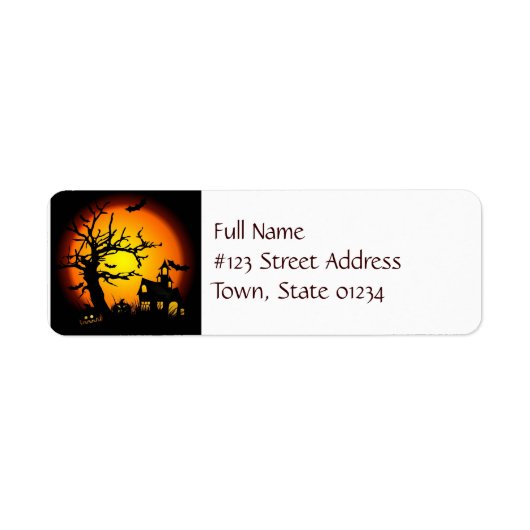 Haunted House Mailing Labels (Voorkant)