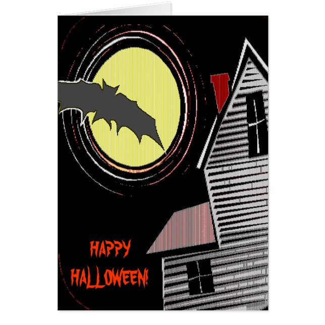 Haunted House Pleine lune et chauve-souris (Devant)