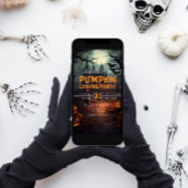 Haunted House Pumpkin Carving Halloween Party Kaart