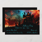 Haunted House Red en Blue Sky Kaart (Voorkant / Achterkant)