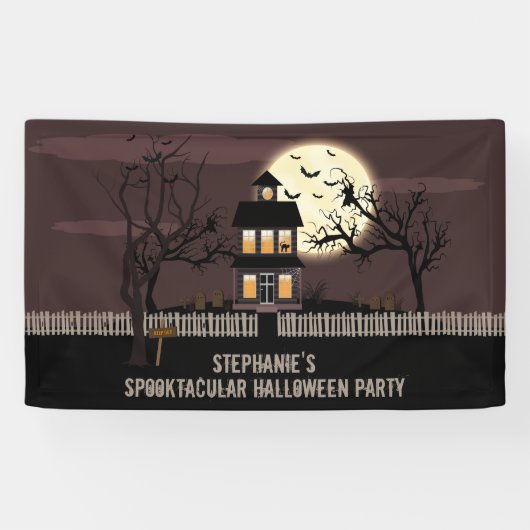 Haunted House Spandoek (Horizontaal)
