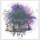 Haunted House Sticker (Vel)