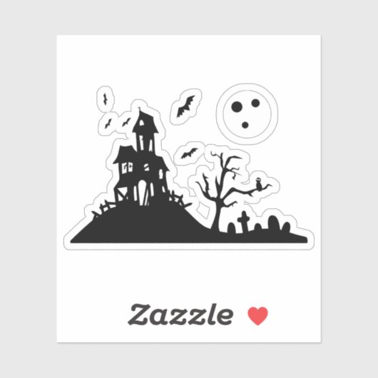 Haunted House Sticker (Vel)