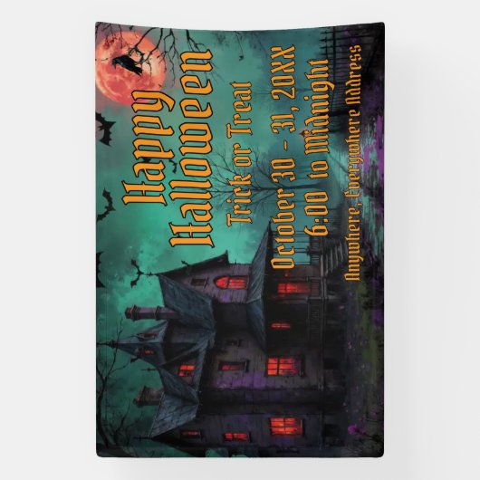 Haunted House Themed Banner (Verticaal)