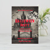 Haunted House Victoriaans  Halloween Party Kaart (Staand voorkant)