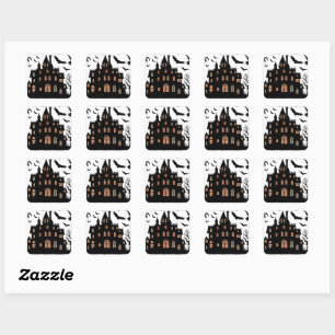 Haunted House Vierkante Sticker