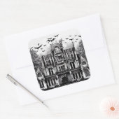 Haunted House Vierkante Sticker (Envelop)