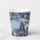 Haunted House Vleermuizen Custom Halloween Papiere Papieren Bekers (Voorkant)