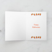 Haunted House Waterverf Halloween Kaart (Binnen)