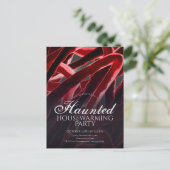 Haunted Housewarming Halloween Party Uitnodiging Briefkaart (Staand voorkant)
