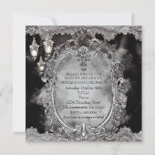 Haunted Lady Halloween-feestuitnodiging Kaart (Achterkant)