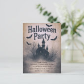 Haunted Manor Halloween Party Invitation  Briefkaart (Staand voorkant)