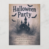 Haunted Manor Halloween Party Invitation  Briefkaart (Voorkant)