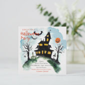 Haunted Mansion Halloween Fête Invitation (Debout devant)