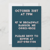 Haunted Mansion Halloween Fête Invitation (Dos)