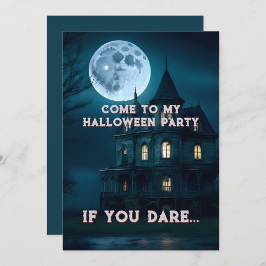 Haunted Mansion Halloween Fête Invitation (Devant / Derrière)