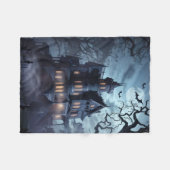 "Haunted Mansion Halloween Fleece Deken - (Voorkant (Horizontaal))