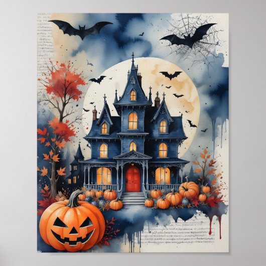 Haunted Mansion Halloween Night Poster (Voorkant)