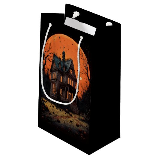 Haunted Mansion Happy Halloween Klein Cadeauzakje (Achterkant Gekanteld)