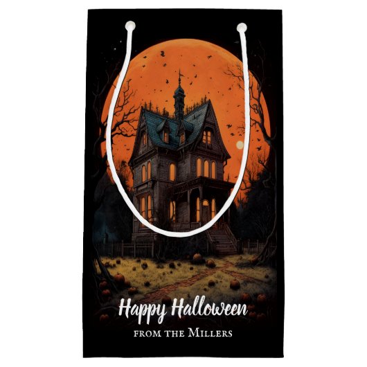 Haunted Mansion Happy Halloween Klein Cadeauzakje (Voorkant)