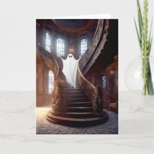 Haunted Mansion met trap Feestdagen Kaart