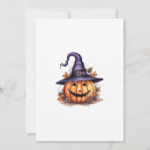 Haunted Mansion Moon Bats Pumpkins Halloween Party Kaart (Achterkant)