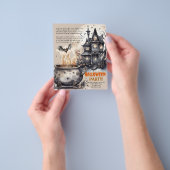 Haunted Mansion | Wicked Cauldron gedicht uitnodig Flyer (Hand)
