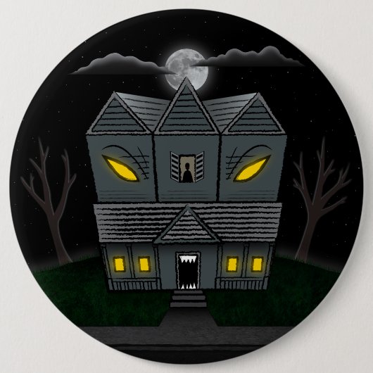 Haunted Monster House Ronde Button 6,0 Cm (Voorkant)