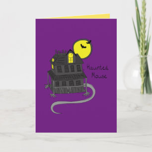 Haunted Mouse - Een grappig Halloween Wenskaart Kaart