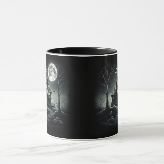 HAUNTED NIGHT Black Mug  (Centre)