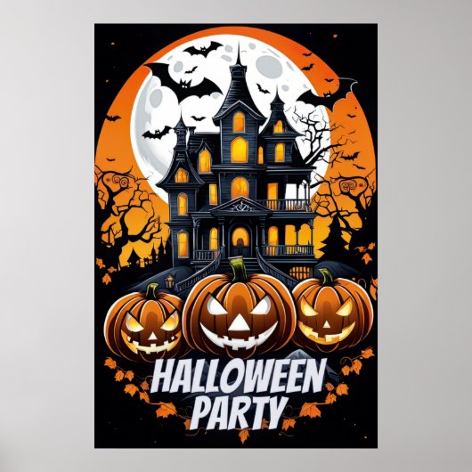 Haunted Night, Halloween feest Poster (Voorkant)