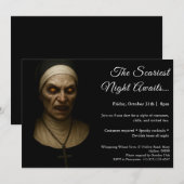 Haunted Nun | Halloween kostuum party uitnodiging (Voorkant / Achterkant)
