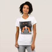 “Haunted Office – When Work Feels Like a Nightmare T-shirt (Voorkant volledig)